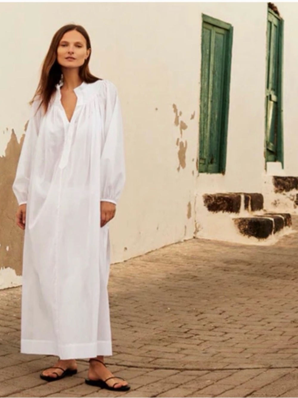 Three Graces London White Pippa Cotton Voile Maxi Dress US 4 UK 8 NWT Tuckernuck